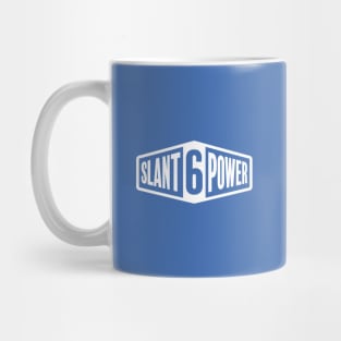 Slant 6 Power - White + Blue Mug